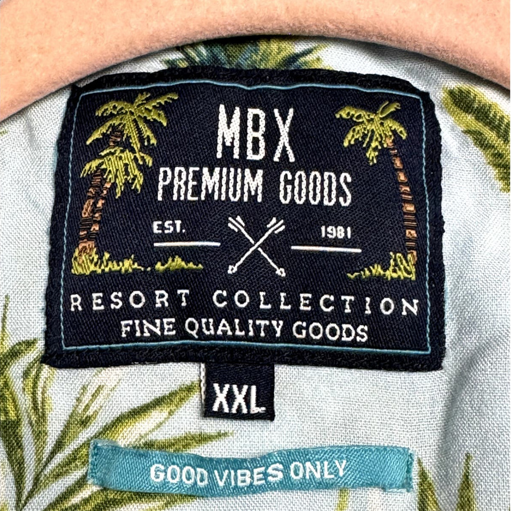 MBX Premium Goods Resort Collection Pineapple Button Down Shirt XXL White Yellow - Picture 3 of 8